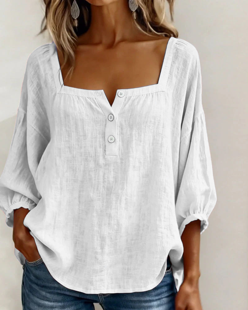 BEAUMONT NICE | BLOUSE À COL CARRE POUR FEMMES