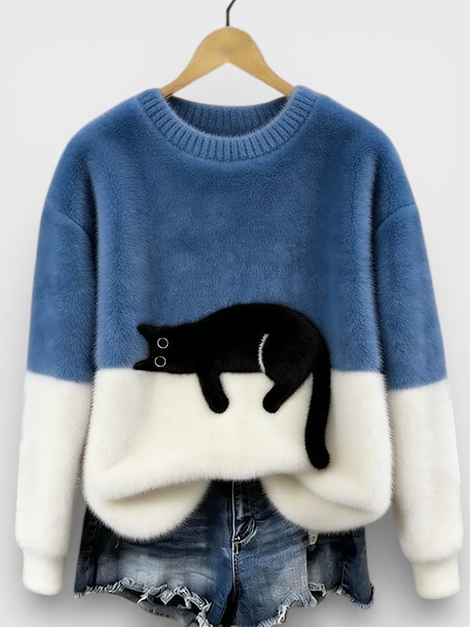BEAUMONT NICE | PULL IMPRIMÉ FÉLIN POUR FEMMES