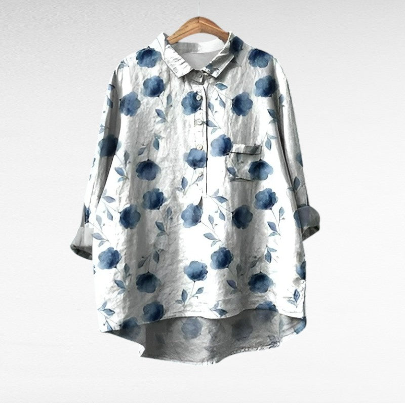 BEAUMONT NICE | BLOUSE FLEURS GRAPHIQUES POUR FEMMES