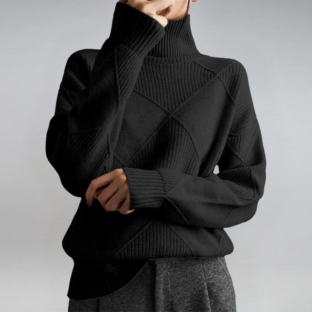 BEAUMONT NICE | PULL COL ROLÉ DÉTENDUE POUR FEMMES