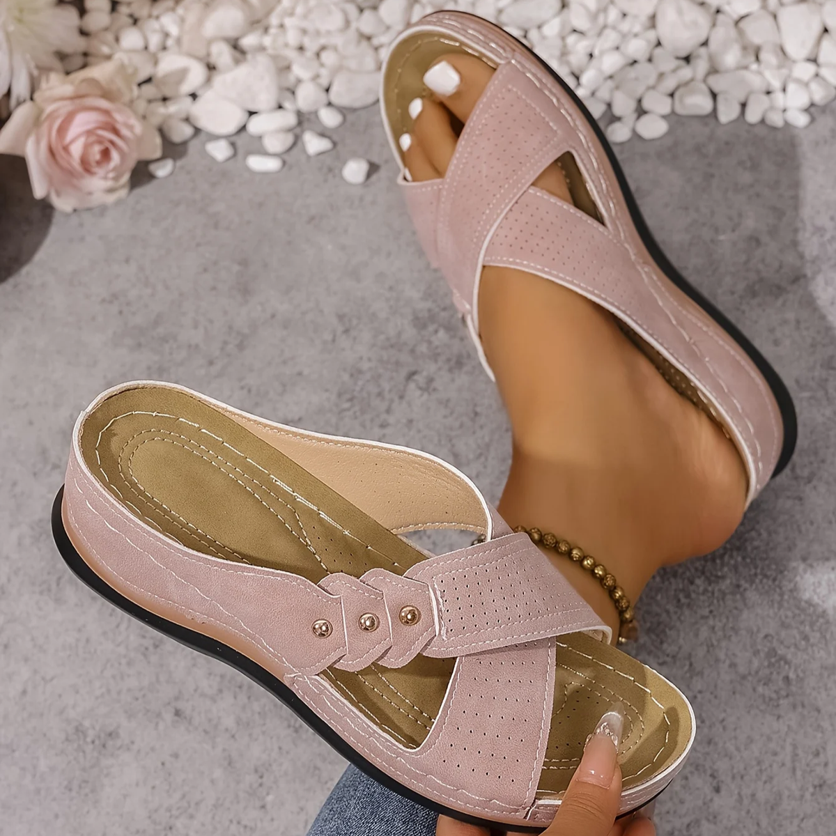 BEAUMONT NICE | SANDALES À TALON COMPENSÉ CHIC POUR FEMMES