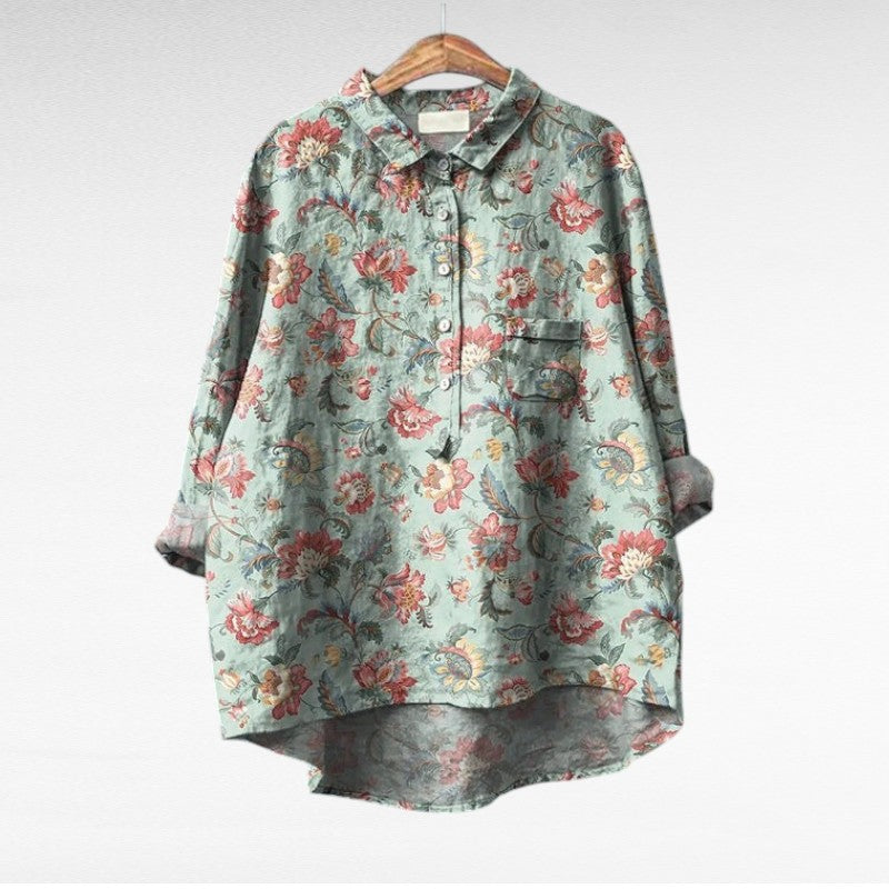BEAUMONT NICE | CHEMISIER FLORAL ARTISTIQUE POUR FEMMES
