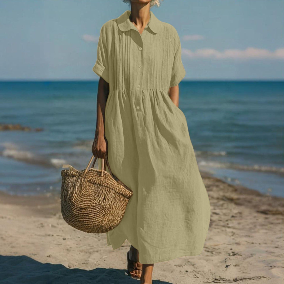 BEAUMONT NICE | ROBE EN LIN ÉLÉGANTE POUR FEMMES