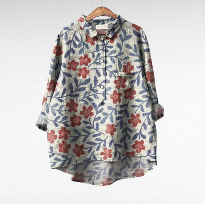 BEAUMONT NICE | CHEMISIER FLORAL ARTISTIQUE POUR FEMMES