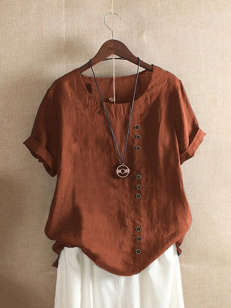 BEAUMONT NICE | BLOUSE EN COTON À BOUTONS POUR FEMMES