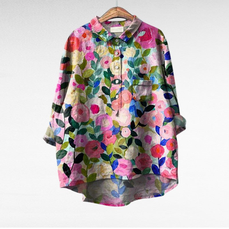 BEAUMONT NICE | CHEMISIER FLORAL ARTISTIQUE POUR FEMMES