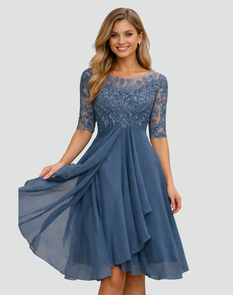 BEAUMONT NICE | ROBE MIDI EN TULLE À DENTELLE POUR FEMMES