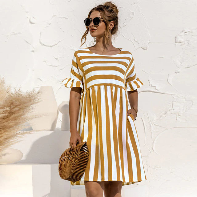 BEAUMONT NICE | ROBE DE PLAGE RAYÉE POUR FEMMES