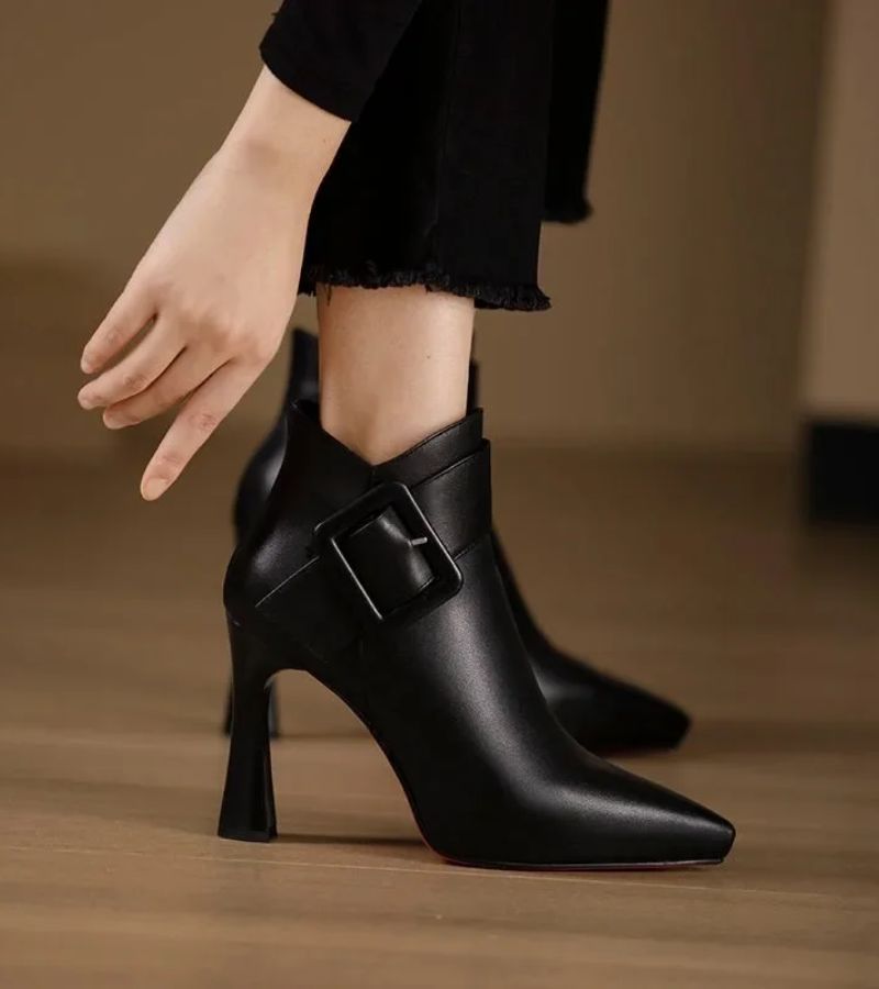 BEAUMONT NICE | BOTTINES À TALON ET BOUCLE POUR FEMMES