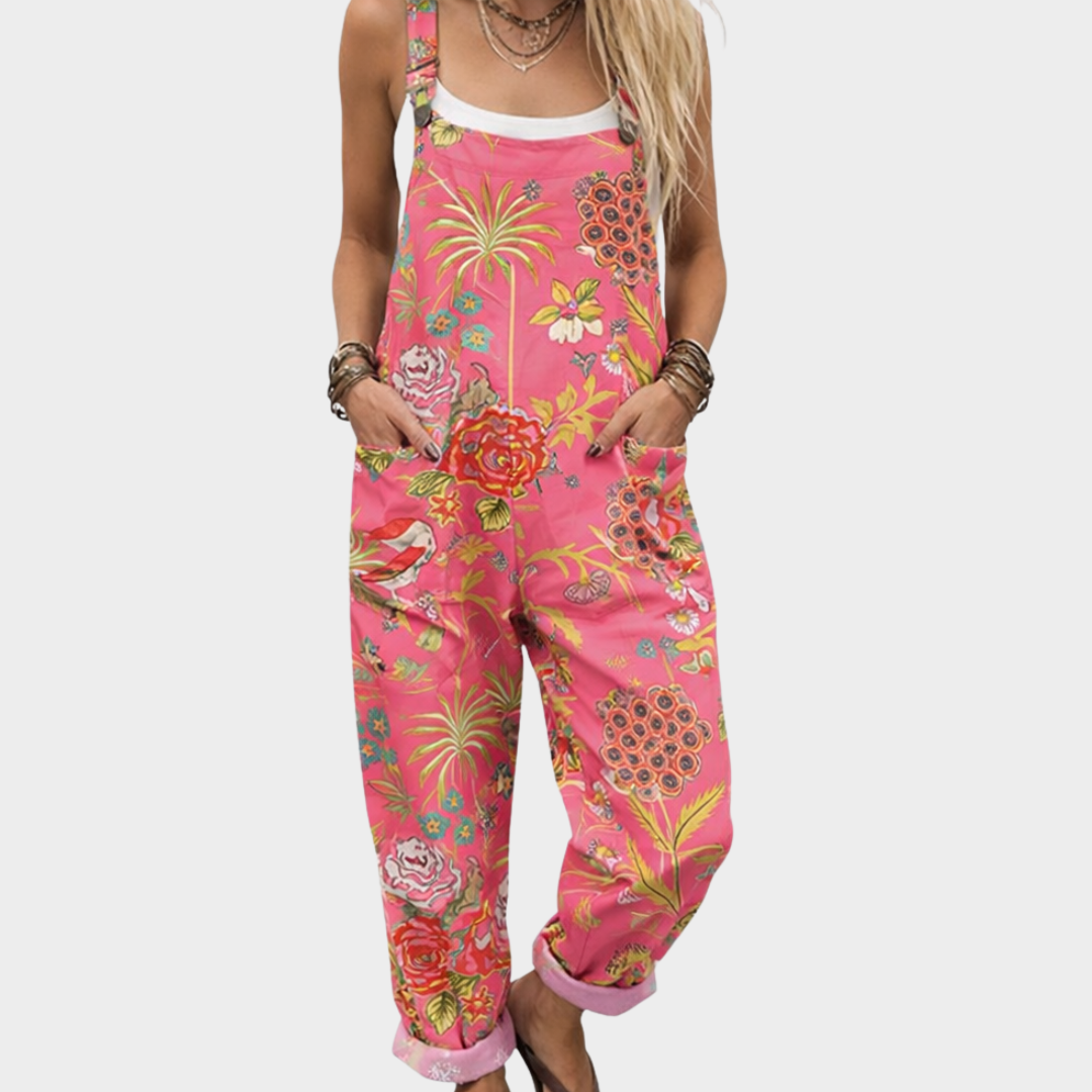BEAUMONT NICE | SALOPETTE FLORALE VIVE POUR FEMMES