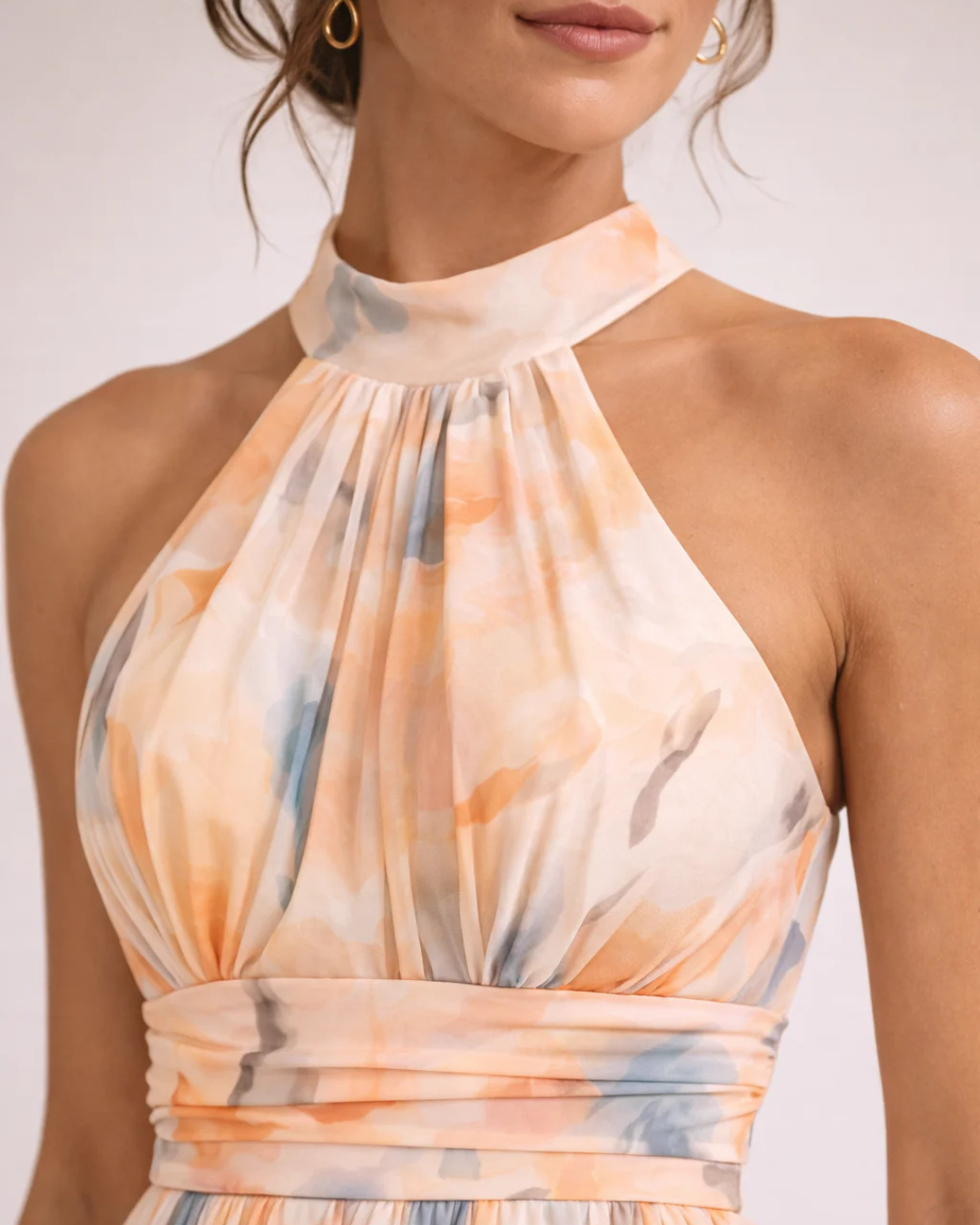 BEAUMONT NICE | ROBE MAXI ÉLÉGANTE À COL HALTER POUR FEMMES