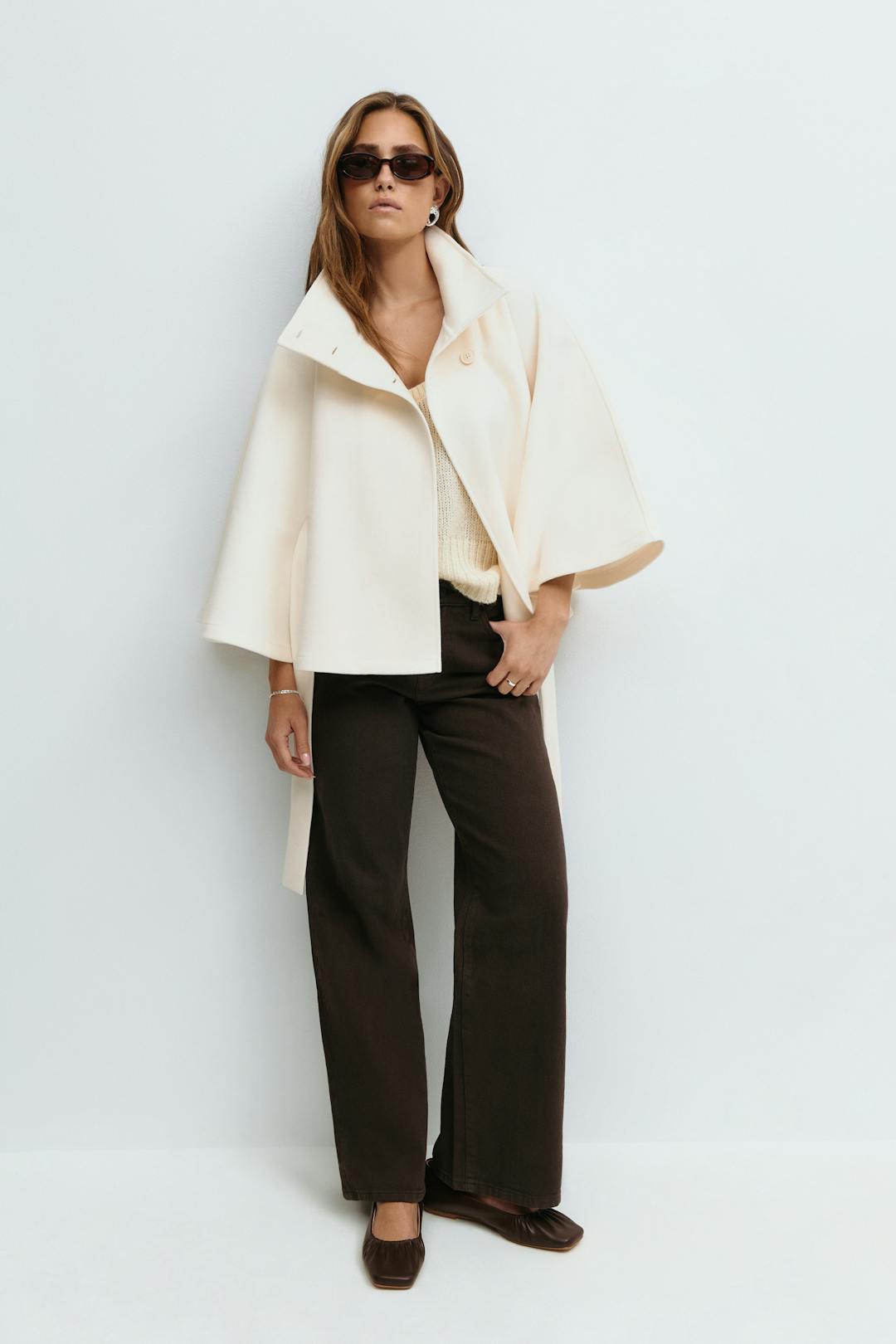 BEAUMONT NICE | MANTEAU CAPE À CEINTURE POUR FEMMES