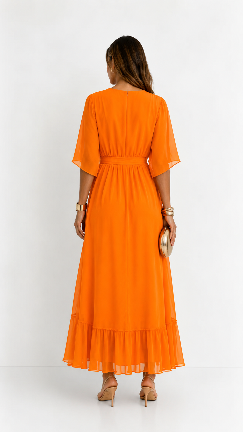 BEAUMONT NICE | ROBE EN CHIFFON À ENVELOPPER POUR FEMMES