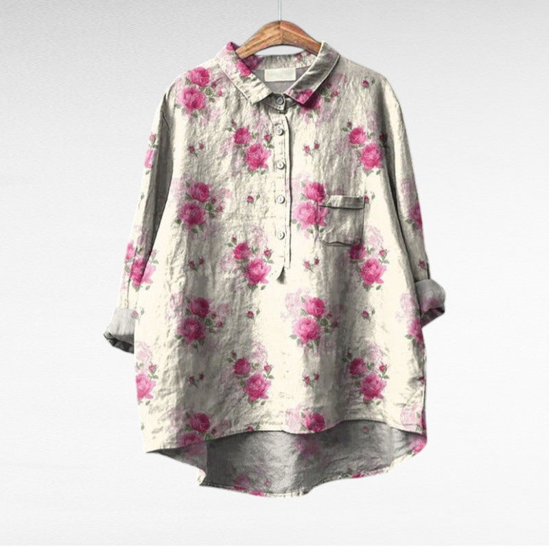 BEAUMONT NICE | CHEMISIER FLORAL ARTISTIQUE POUR FEMMES
