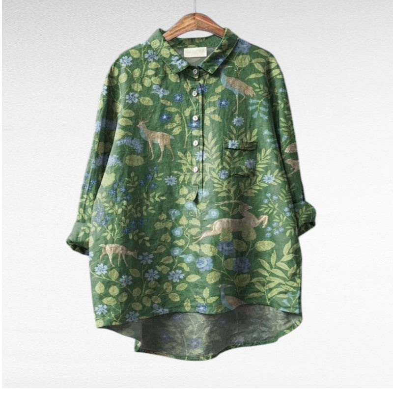 BEAUMONT NICE | CHEMISIER FLORAL ARTISTIQUE POUR FEMMES