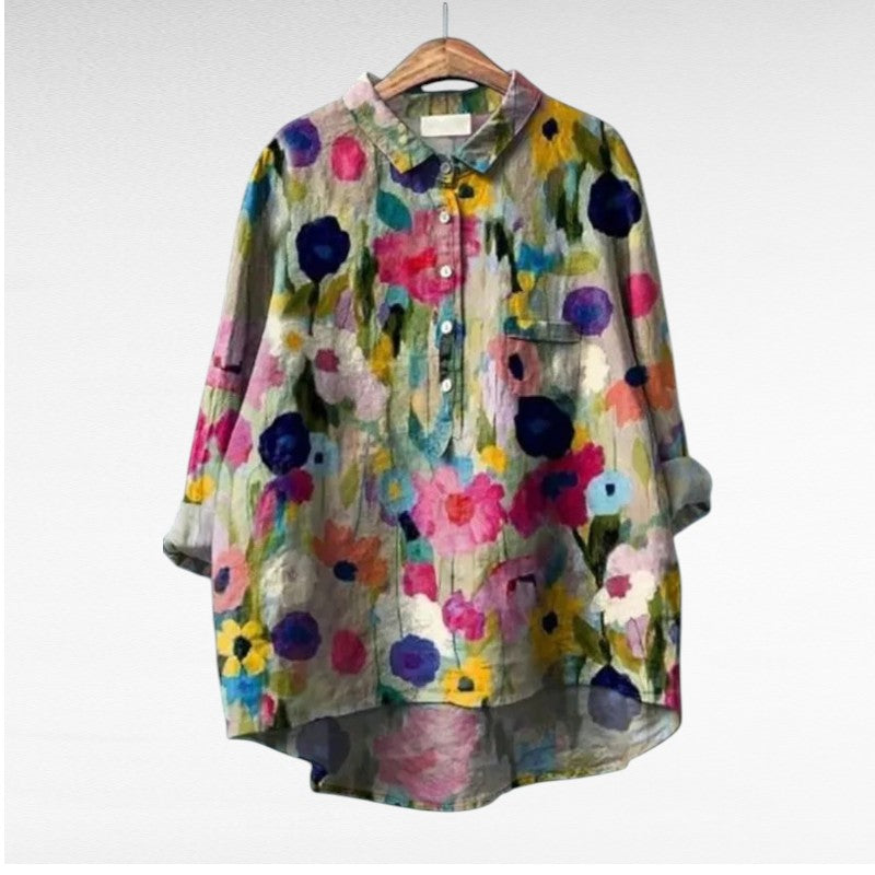 BEAUMONT NICE | CHEMISIER FLORAL ARTISTIQUE POUR FEMMES