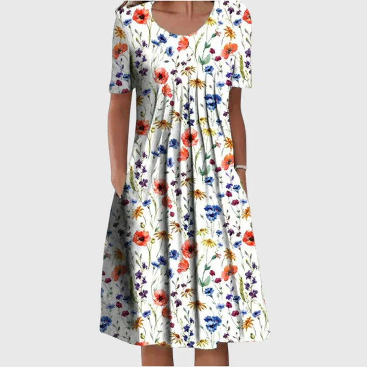 BEAUMONT NICE | ROBE ÉLÉGANTE À VOLANTS POUR FEMME