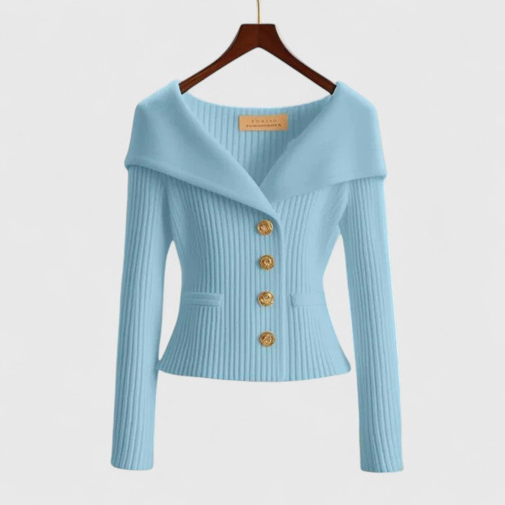 BEAUMONT NICE | GILET AJUSTÉ À COL LARGE POUR FEMMES