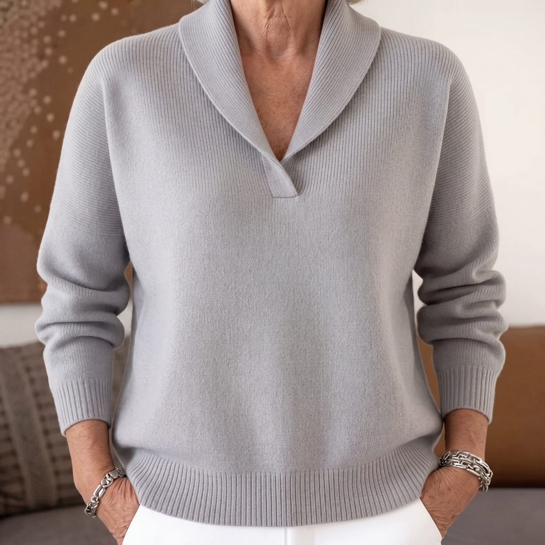 BEAUMONT NICE | PULL AMPLE À COL EN V POUR FEMMES