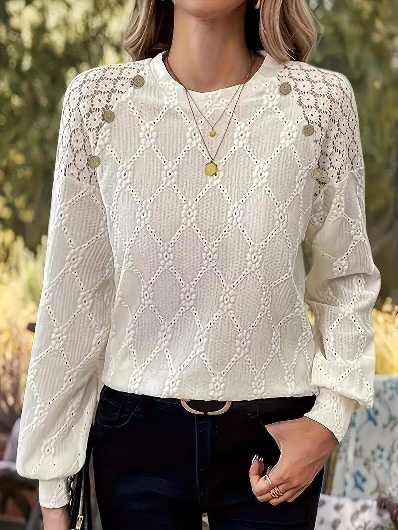 BEAUMONT NICE | BLOUSE TISSÉE COL ROND POUR FEMMES