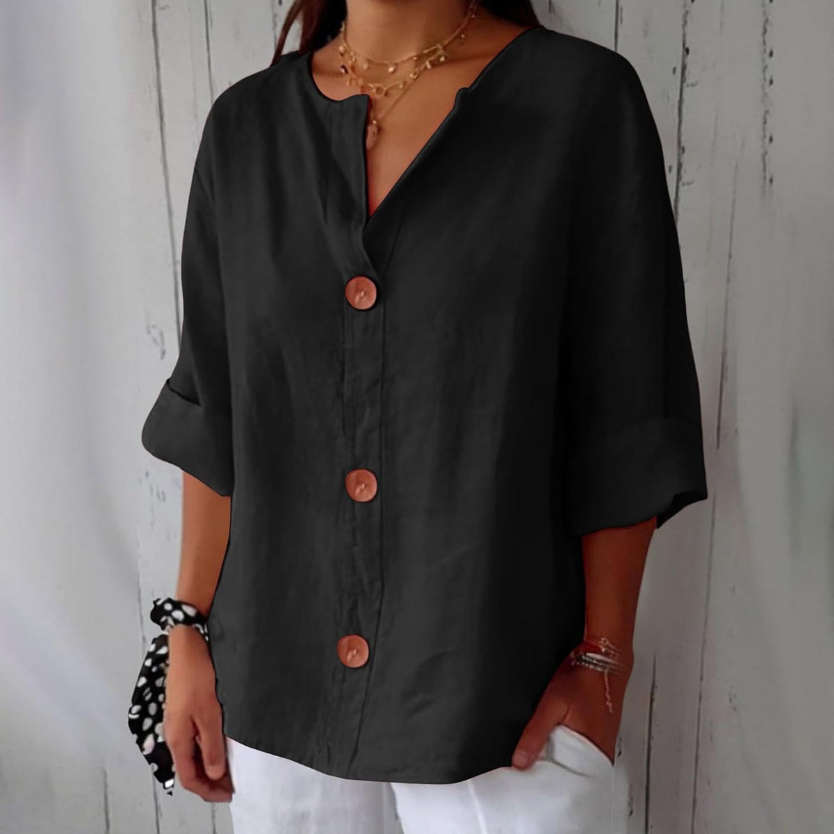 BEAUMONT NICE | CHEMISE À COL EN V POUR FEMMES