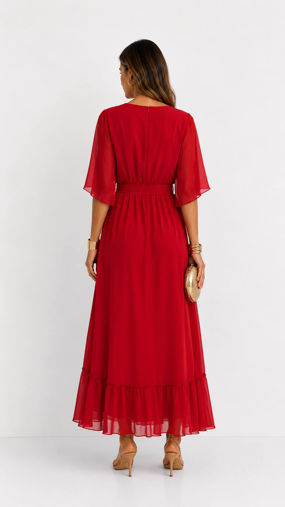 BEAUMONT NICE | ROBE EN CHIFFON À ENVELOPPER POUR FEMMES