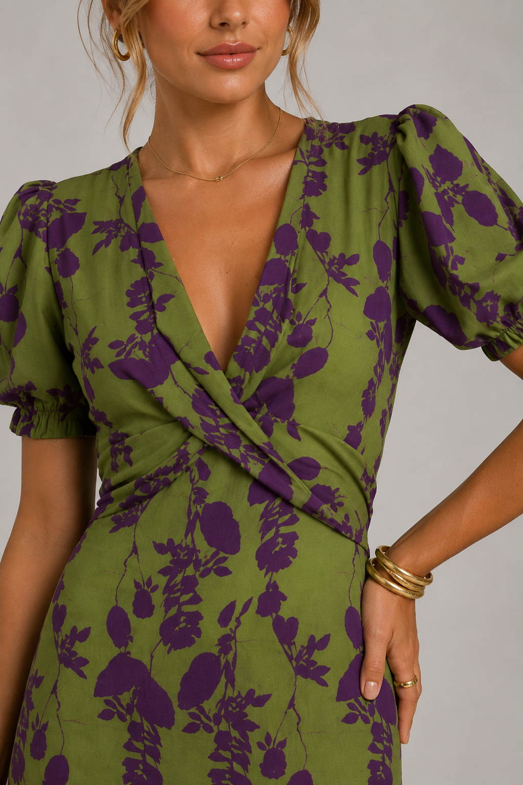 BEAUMONT NICE | ROBE MIDI ENVELOPPE ÉLÉGANTE POUR FEMMES