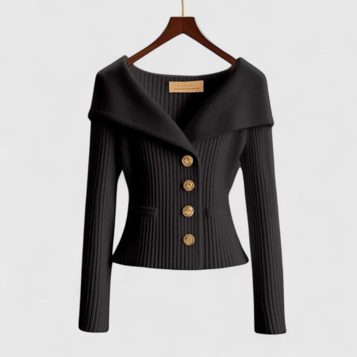 BEAUMONT NICE | GILET AJUSTÉ À COL LARGE POUR FEMMES