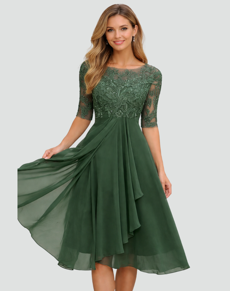 BEAUMONT NICE | ROBE MIDI EN TULLE À DENTELLE POUR FEMMES
