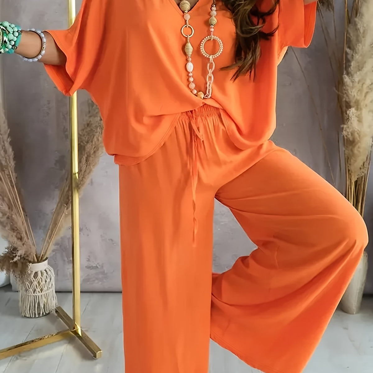 BEAUMONT NICE | ENSEMBLE CHIC À COL EN V POUR FEMMES
