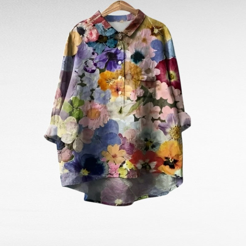 BEAUMONT NICE | BLOUSE FLEURIE ARTISTIQUE POUR FEMMES