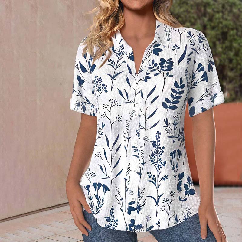 BEAUMONT NICE | BLOUSE IMPRIMÉE FEUILLES POUR FEMMES