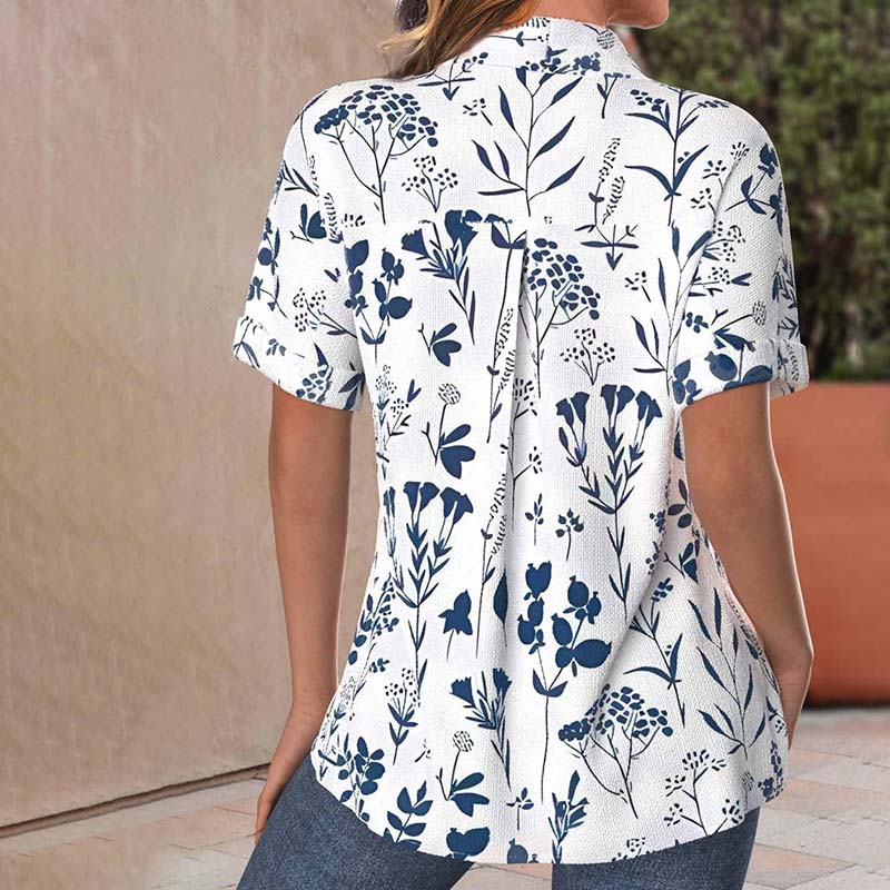 BEAUMONT NICE | BLOUSE IMPRIMÉE FEUILLES POUR FEMMES