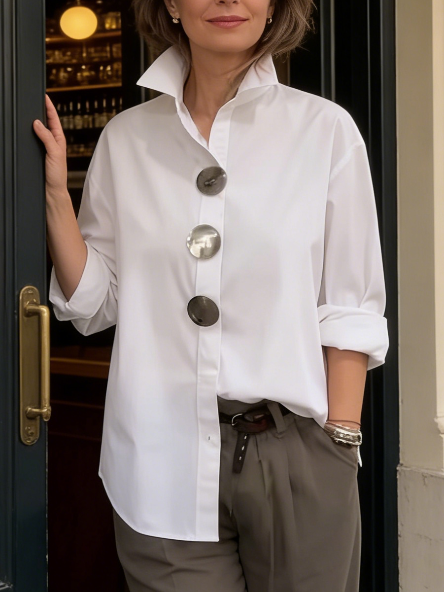 BEAUMONT NICE | BLOUSE CLASSIQUE À BOUTONS POUR FEMME