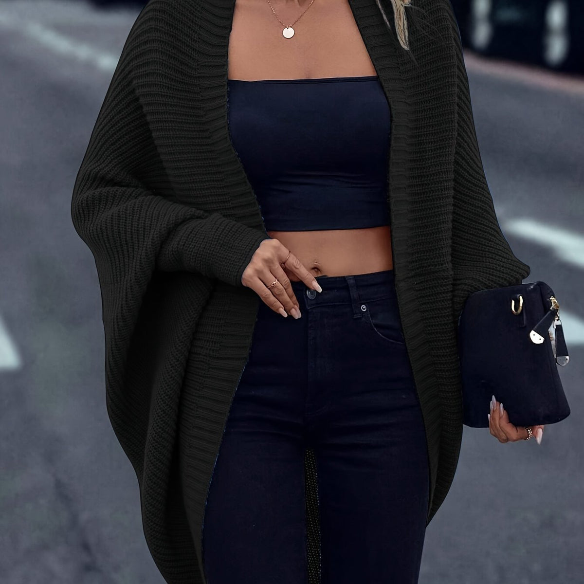 BEAUMONT NICE | GILET EN TRICOT SURDIMENSIONNÉE POUR FEMMES