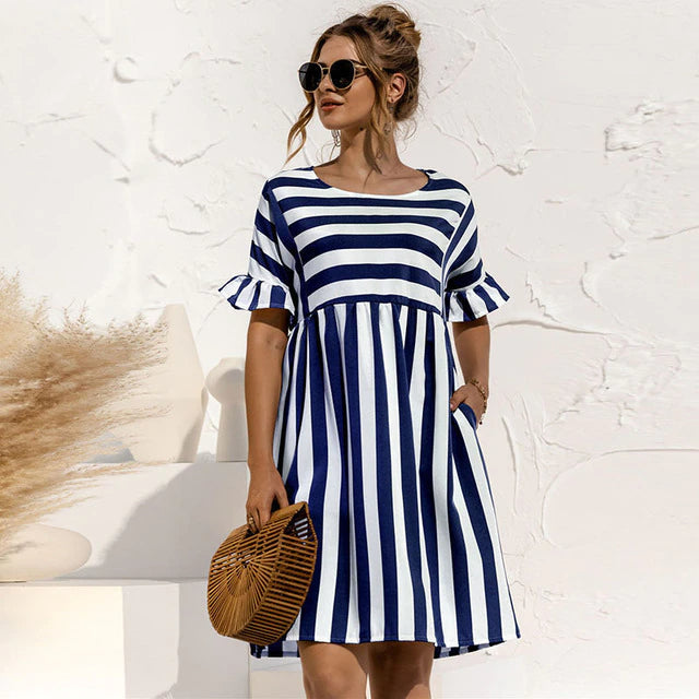 BEAUMONT NICE | ROBE DE PLAGE RAYÉE POUR FEMMES