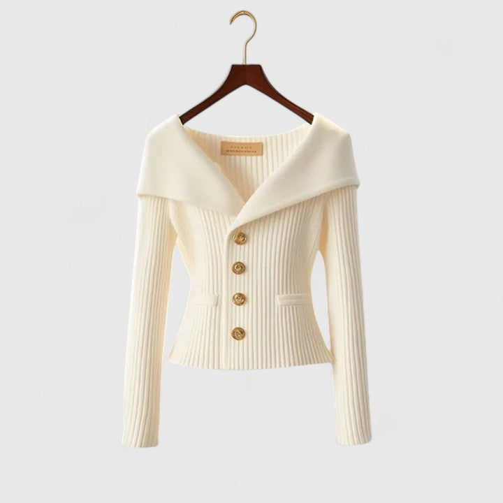 BEAUMONT NICE | GILET AJUSTÉ À COL LARGE POUR FEMMES