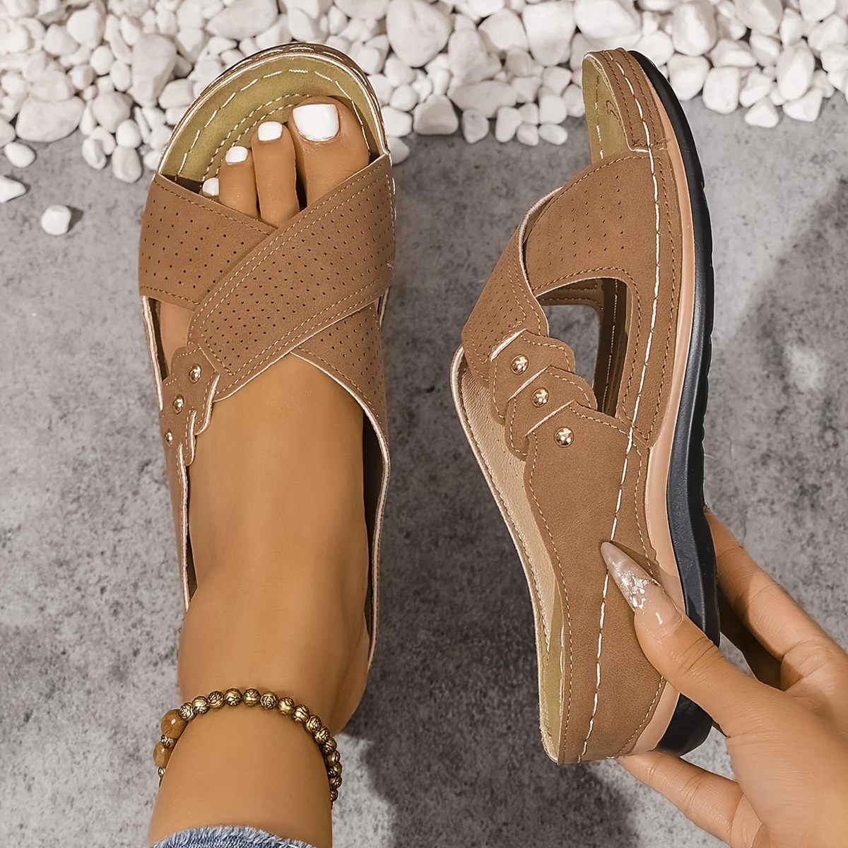 BEAUMONT NICE | SANDALES À TALON COMPENSÉ CHIC POUR FEMMES