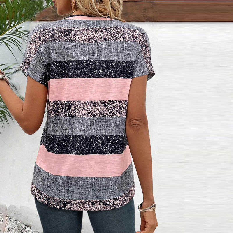 BEAUMONT NICE | BLOUSE RAYÉE COL V POUR FEMMES