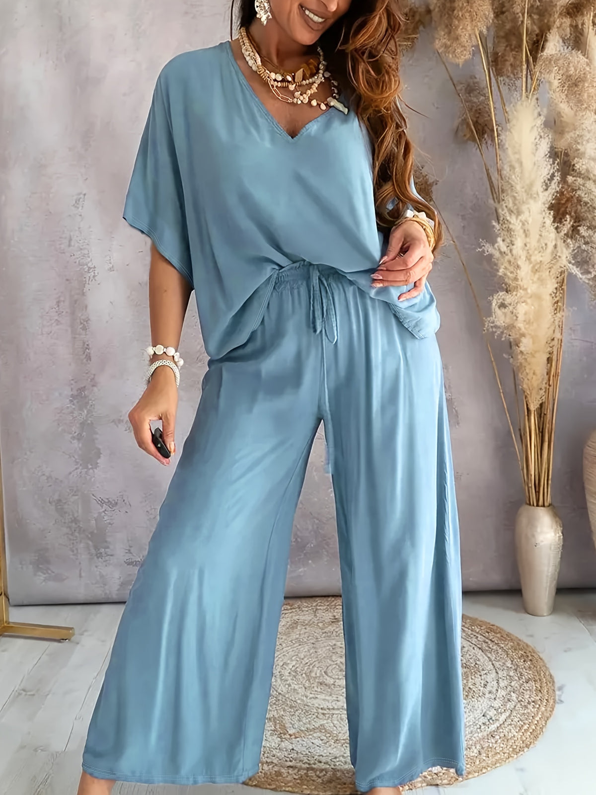 BEAUMONT NICE | ENSEMBLE CHIC À COL EN V POUR FEMMES