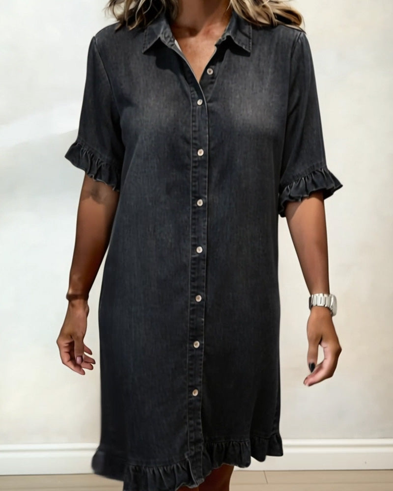 BEAUMONT NICE | ROBE MIDI EN DENIM MODERNE POUR FEMME