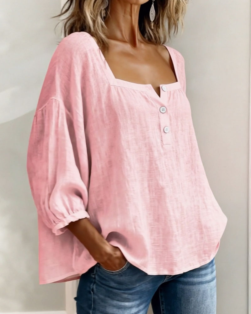 BEAUMONT NICE | BLOUSE À COL CARRE POUR FEMMES