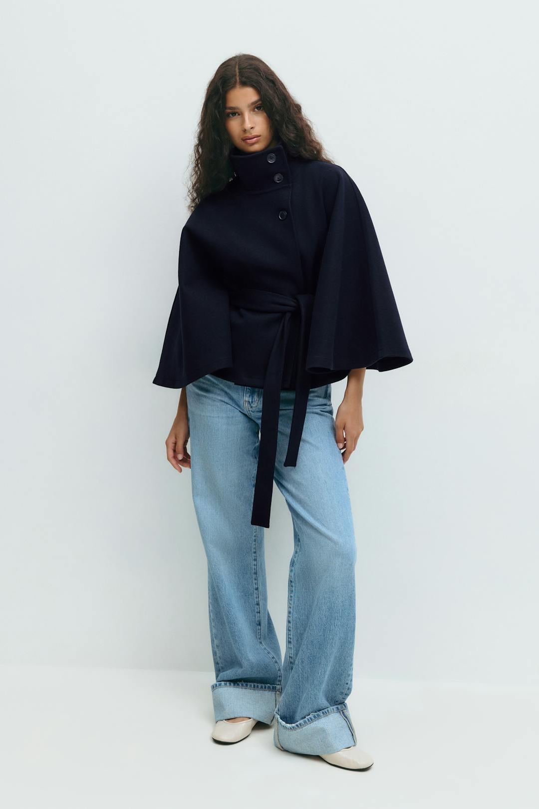 BEAUMONT NICE | MANTEAU CAPE À CEINTURE POUR FEMMES