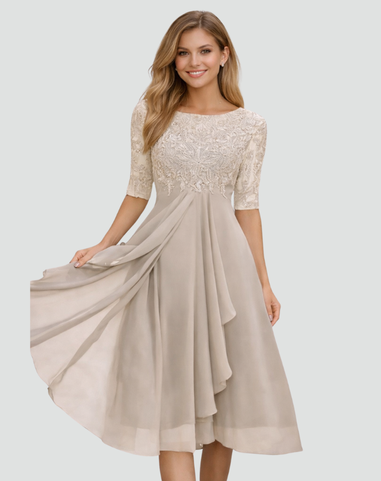 BEAUMONT NICE | ROBE MIDI EN TULLE À DENTELLE POUR FEMMES