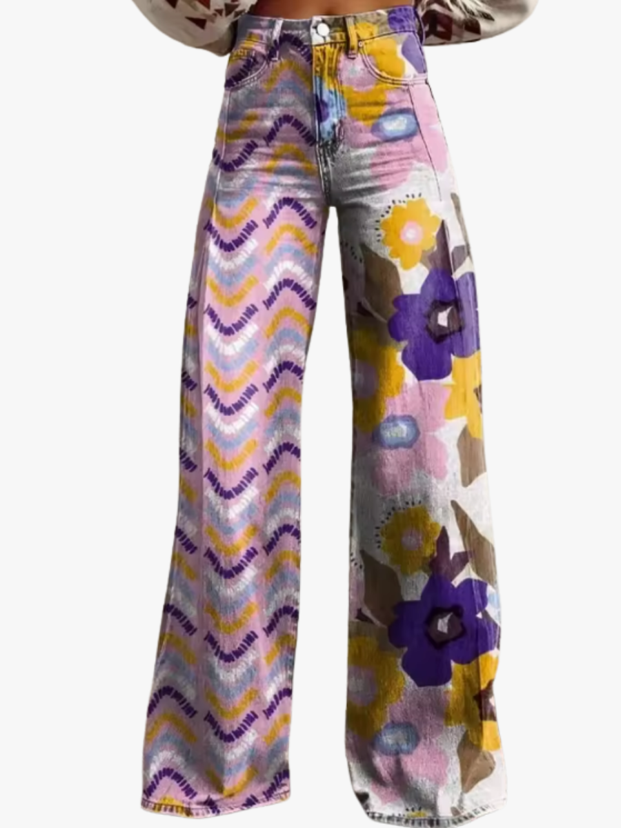 BEAUMONT NICE | PANTALON BOHO FLORAL POUR FEMMES