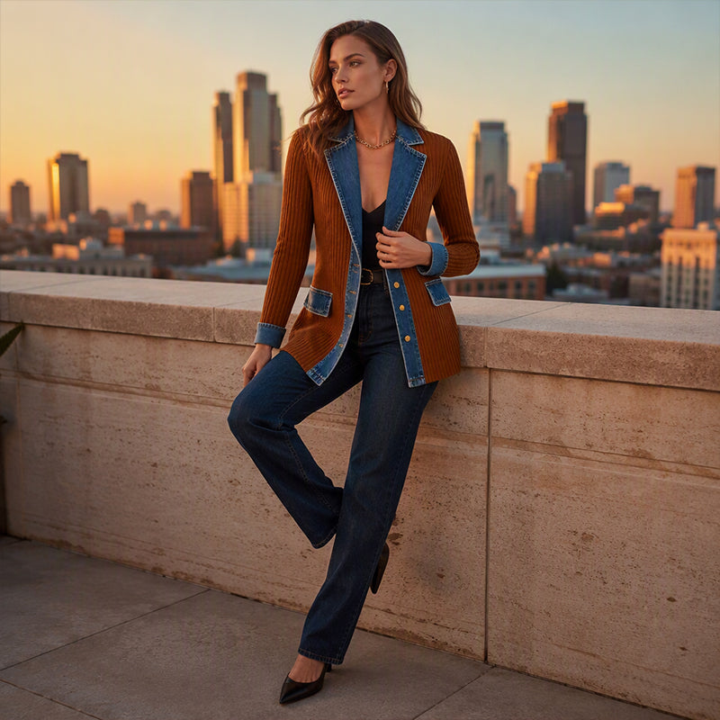 BEAUMONT NICE | MANTEAU RIBBÉ ÉLÉGANT POUR FEMMES