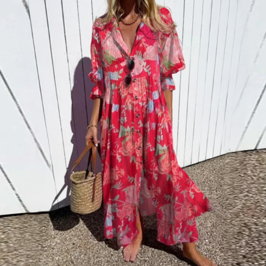 BEAUMONT NICE | ROBE MAXI IMPRIMÉE POUR FEMMES