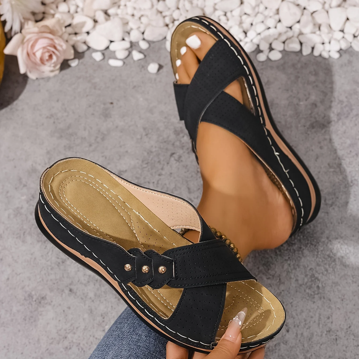 BEAUMONT NICE | SANDALES À TALON COMPENSÉ CHIC POUR FEMMES