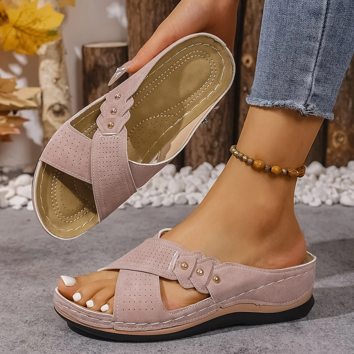 BEAUMONT NICE | SANDALES À TALON COMPENSÉ CHIC POUR FEMMES