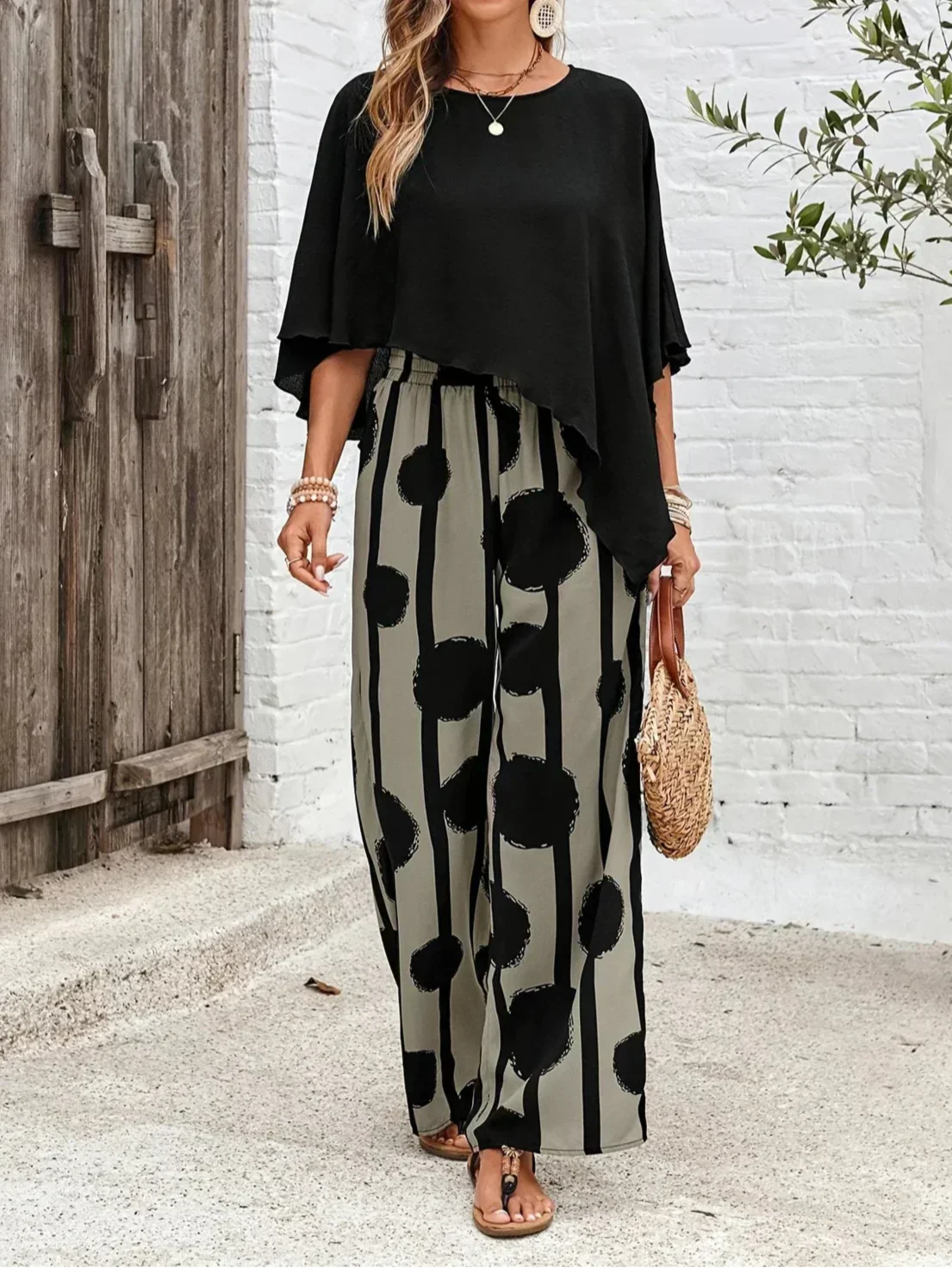 BEAUMONT NICE | ENSEMBLE DEUX PIÈCES À TAILLE ÉLASTIQUE POUR FEMMES